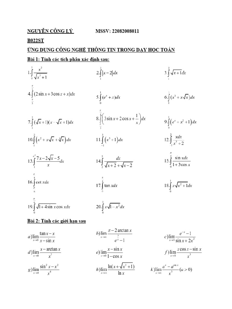 NCLy-Bài TH C Hành Mathtype | PDF