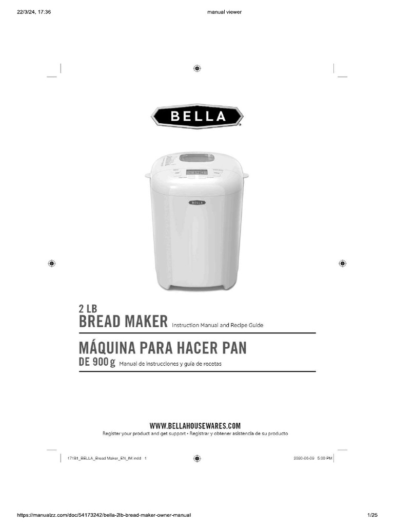 BELLA INSTRUCTION MANUAL (EN) PDF