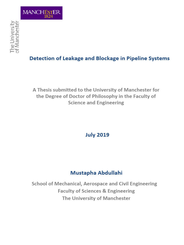 Detection of Leakage and Blockage in Pip | PDF | Nondestructive Testing ...
