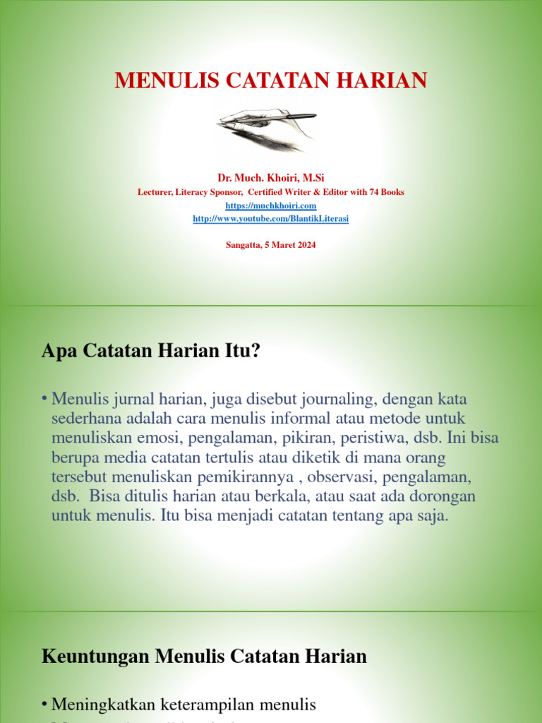 Menulis Catatan Harian | PDF