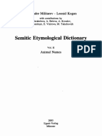 Semitic Etymological Dictionary: Alexander Militarev - Leonid Kogan