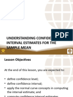 Unit IV Lesson 2 Understanding Confidence Interval Estimates For The Sample Mean