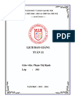 21. Lịch báo giảng tuần 21