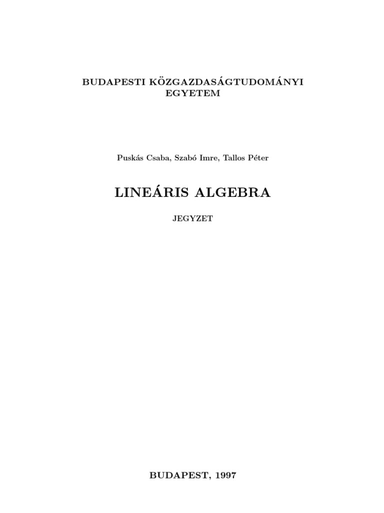 Lin Algebra | PDF
