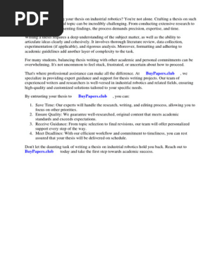Research Paper on Industrial Robotics