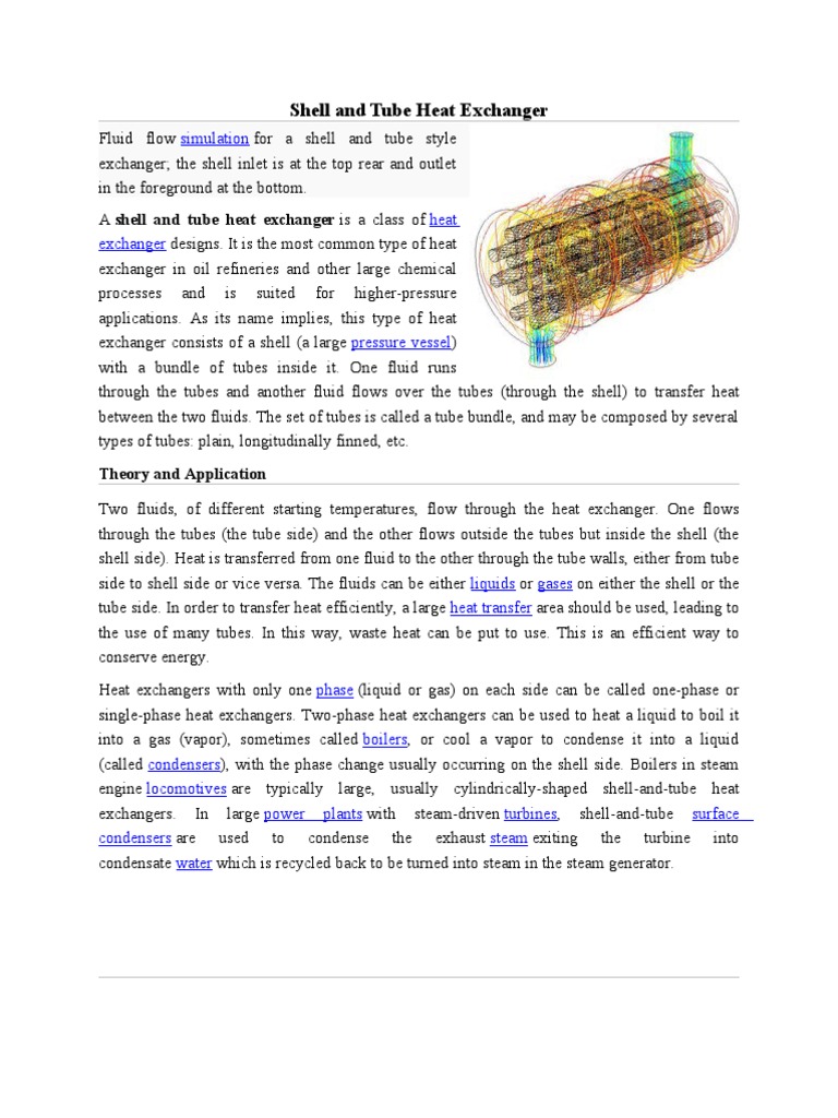 Shell and Tube Heat Exchanger | PDF | Heat Exchanger | Physical Chemistry