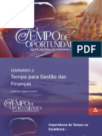 SEMINÁRIO 2 - Tempo para Gestão Das Finanças