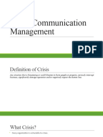Crisis Communication Management - Ov