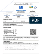 Electronic Reservation Slip (ERS) : 2109270613 22542/Bsbs Garib Rath Ac 3 Tier Sleeper (3A)