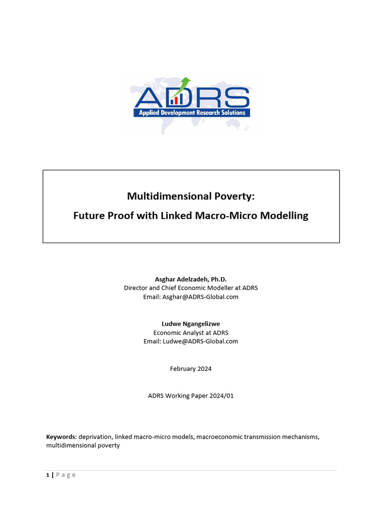 Multidimensional Poverty Modeling Insights | PDF | Logistic Regression ...