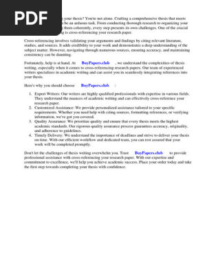 Cross Referencing Research Paper