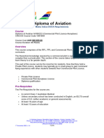 Diploma of Aviation: Course