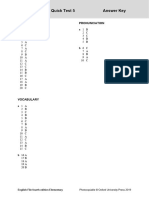 EF4e Elem Quicktest5 Answer Key