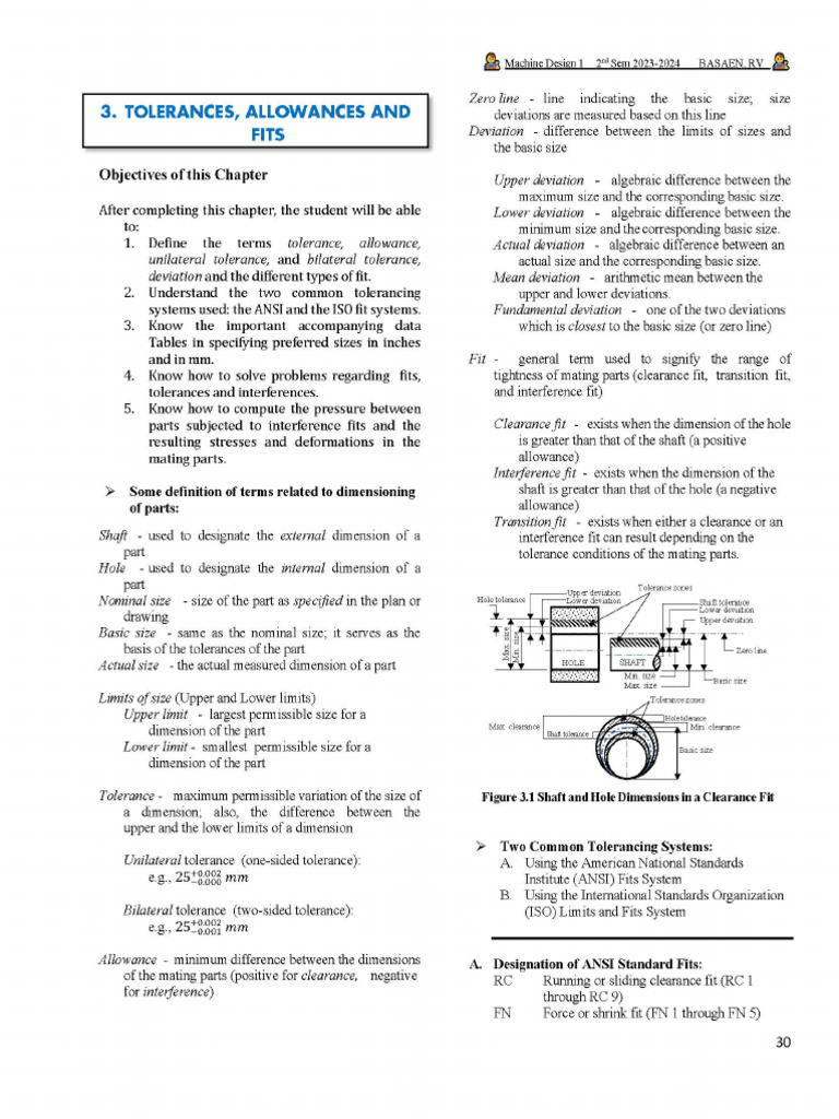 MD1 03 Tolerances, Allowances and Fits Feb2024 | PDF