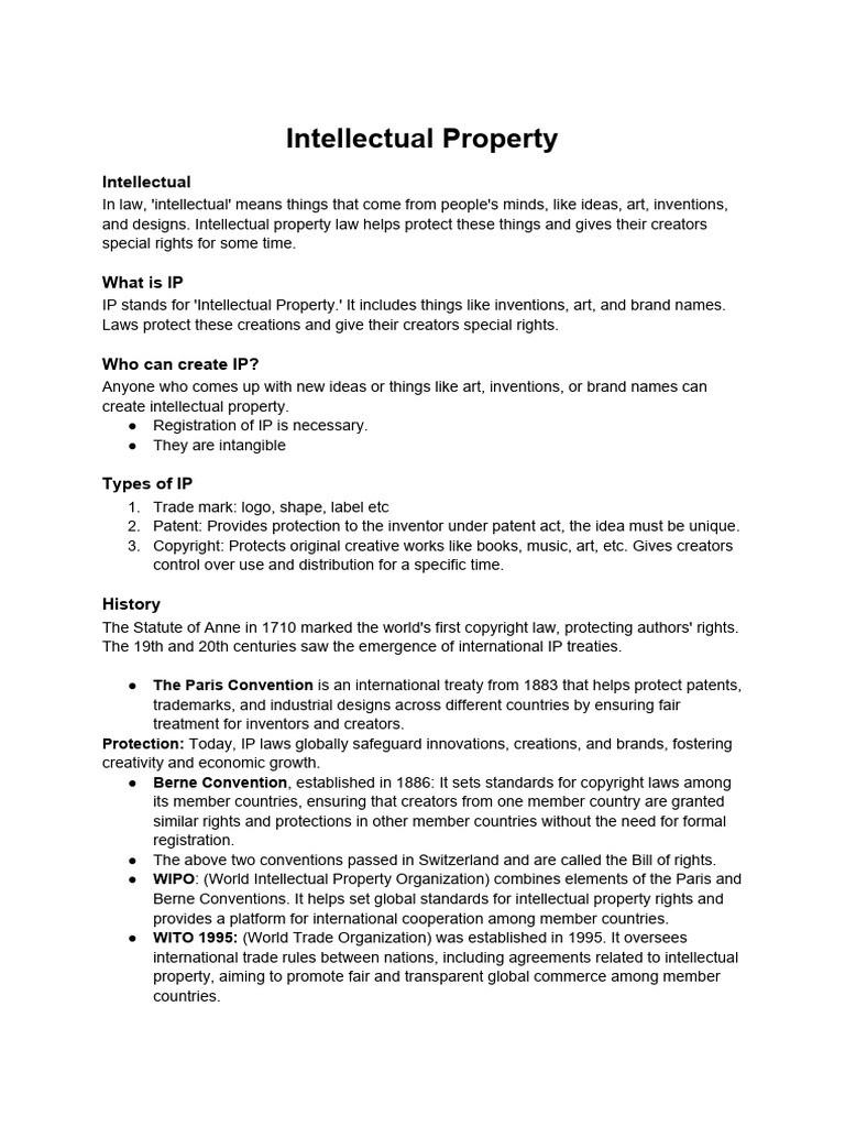 Protecting Intellectual Property Rights | PDF | Intellectual Property ...