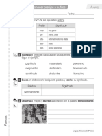 Ficha 6 Avanza Reconocer Prefijos y Sufijos