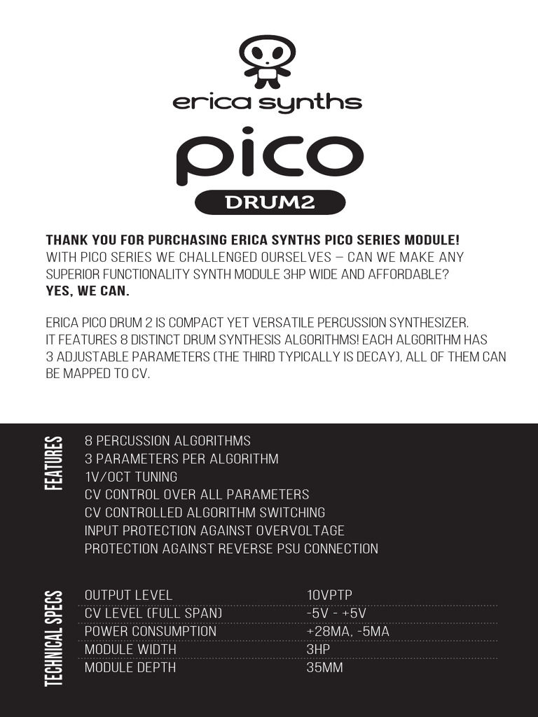 Pico DRUMS2 Manual | PDF