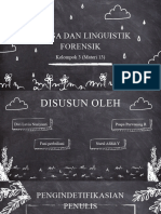 Bahasa Dan Linguistik Forensik - Kelompok 3 - Materi 12