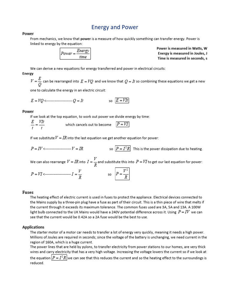 Electrical Power and Applications | PDF | Power (Physics) | Physical ...