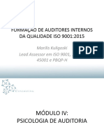 Módulo IV Psicologia de Auditoria Formação de Auditores Internos Da Qualidade NBR ISO 9001.2015 1