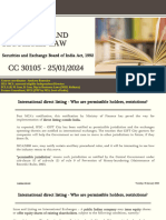 Corporate and Securities Law CC 30105 - 25/01/2024