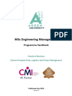 MSC Engineering Management - Programme Handbook