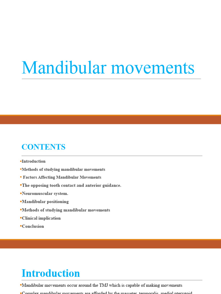 Understanding Mandibular Movements | PDF | Musculoskeletal System ...