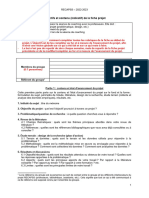 Guide Fiche Projet RECAPSS - 2022-2023
