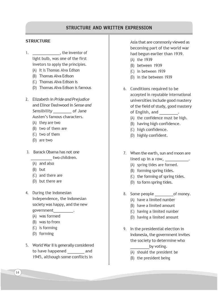 Simulasi Tes Toefl Online Gratis
