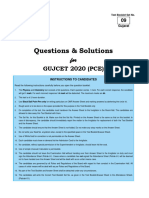 Questions & Solutions: GUJCET 2020 (PCE)