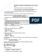 Worksheet On Molar Mass and Percent Composition