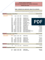 Horaires Licence 1 Semestre 2 2023-2024 (Version Provisoire)