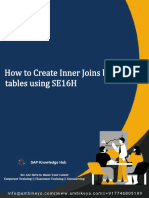 How To Create Inner Joins Between Tables Using SE16H