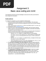 Assignment3 BasicJavaCodingAndJUnit4