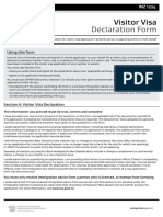 INZ1224 Visitor Visa Declaration Form