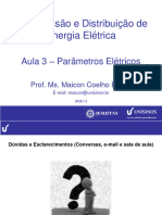 LT 2018 2 Aula+4+Parâmetros+Elétricos Continuação