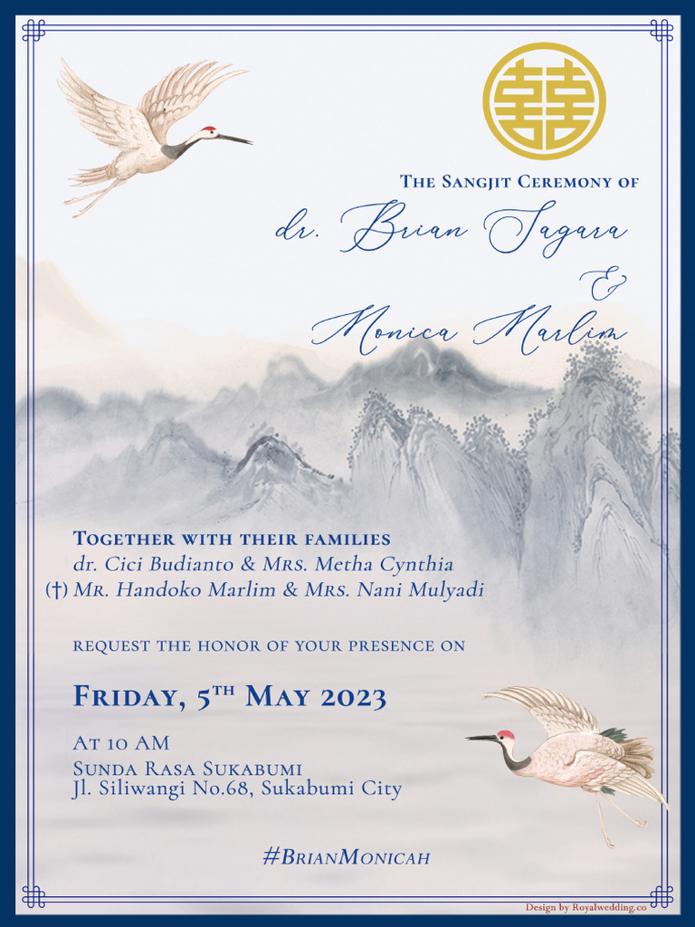 Sangjit Invitation of Brian Monica PDF
