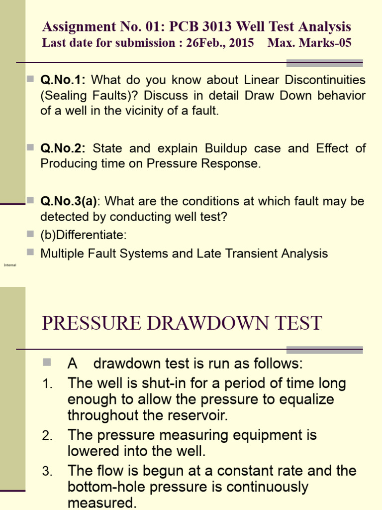 Pressure Drawdown Test | PDF | Petroleum Reservoir | Applied And ...