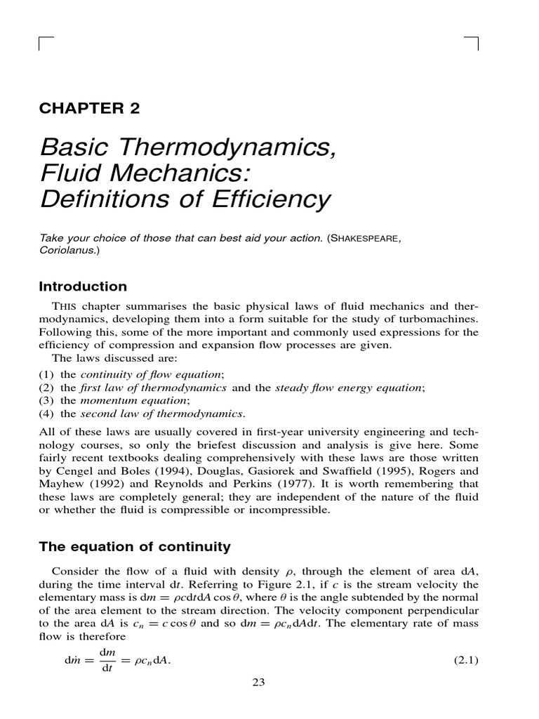 Fluid Mechanics and Thermodynamics Basics | PDF | Turbomachinery | Turbine