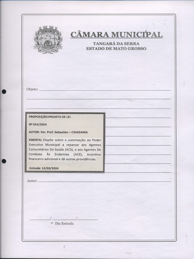 Projeto de Lei 14-2024 | PDF