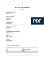 A1 - ELE 3 - Les Activités Quotidiennes - Corrigé