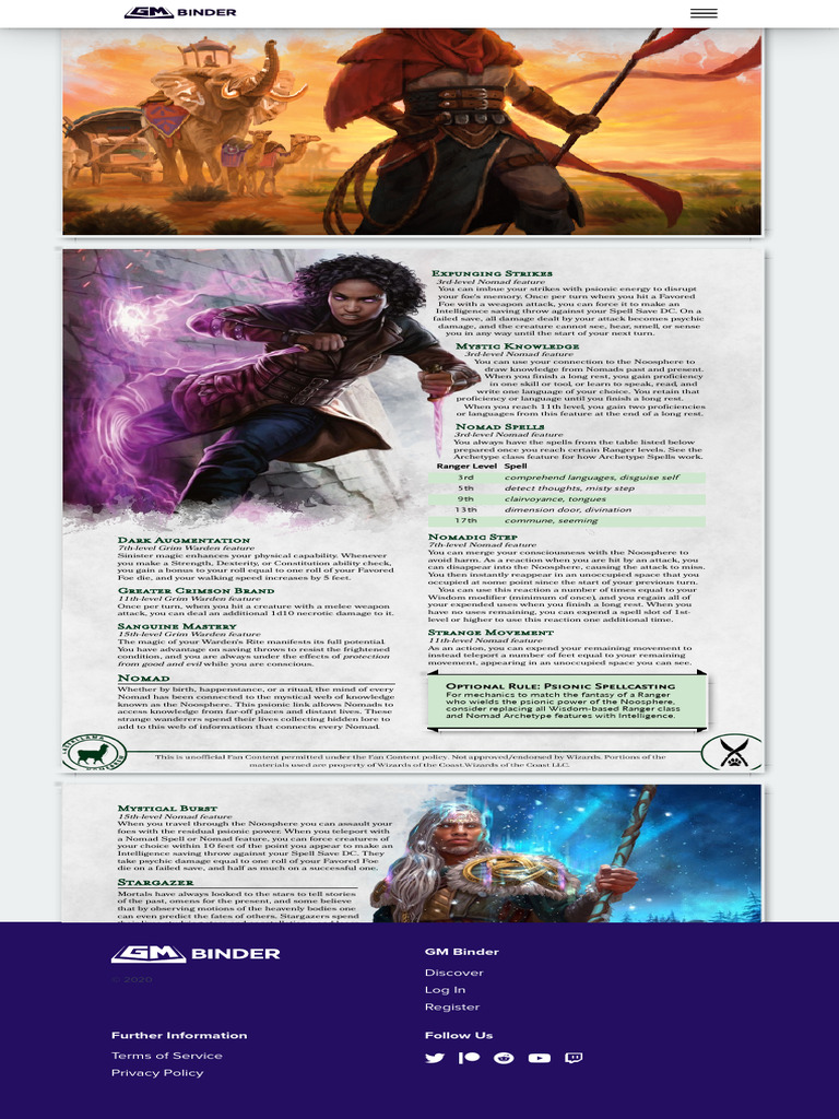Alternate Ranger Expanded GM Binder | PDF