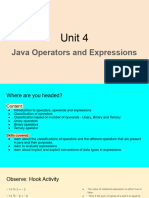 4.1 Operators Operands Expressions