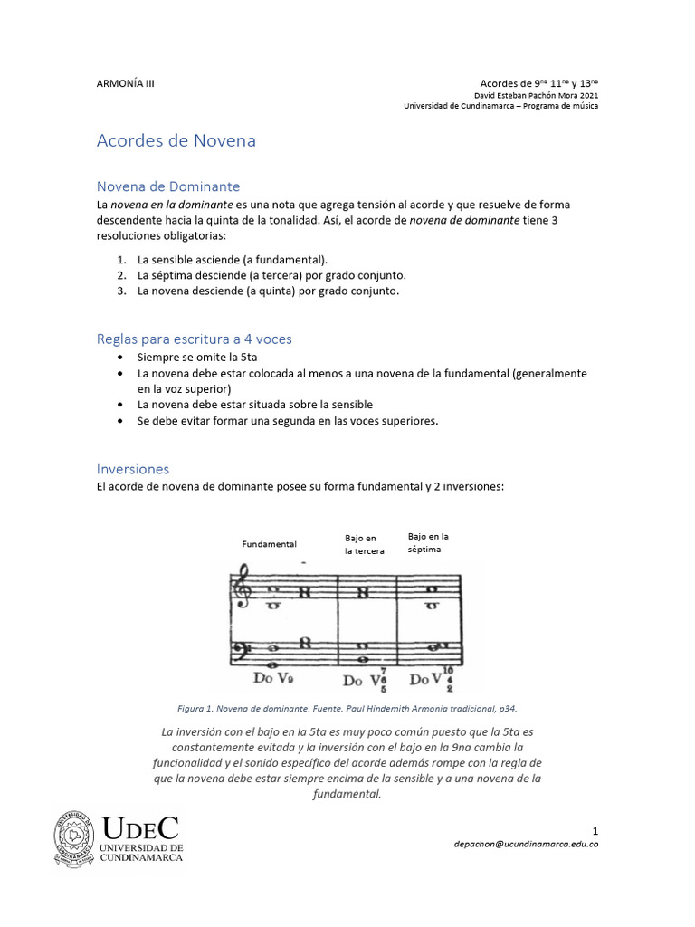 Acordes de Novena | PDF | Acorde (Música) | Armonía