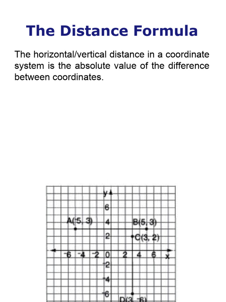 Distance formula pdf