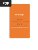2.1 Usage of Document Object Model (DOM)