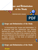 Scope and Delimitation of The Study