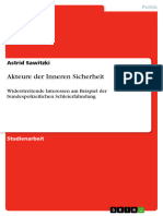 Akteure Der Inneren Sicherheit - Sawitzki, Astrid