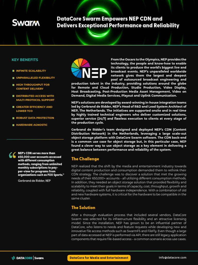 NEP Swarm Object Storage | PDF