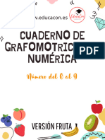 Grafomotricidad Numerica Version Fruta.